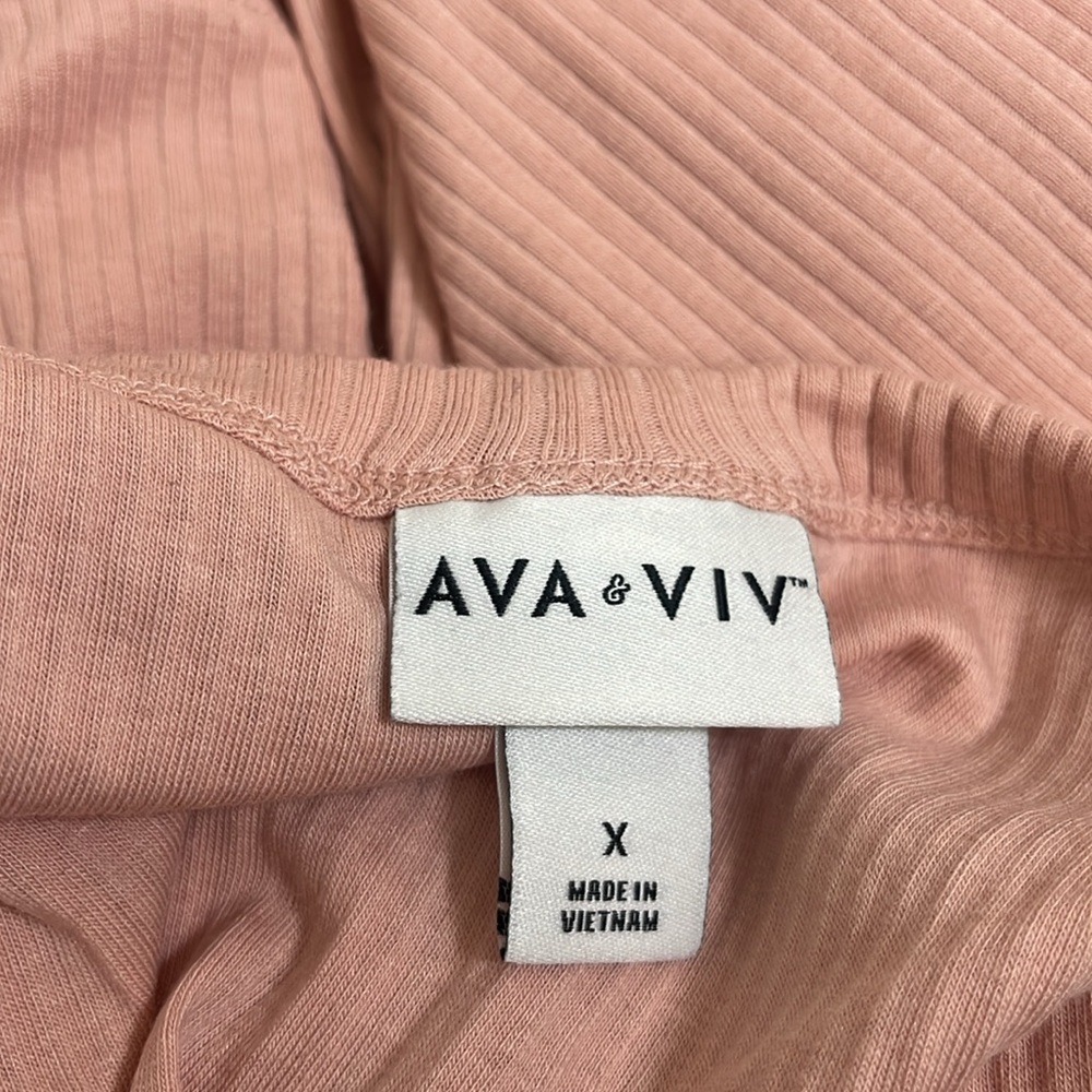 Ava & Viv Light Pink Ribbed T-Shirt - Picture 7 of 8